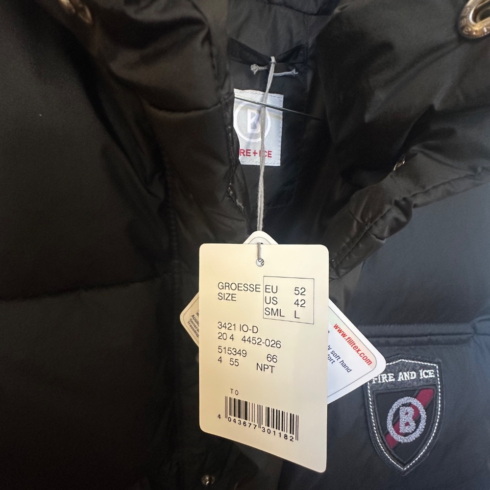 Bogner Black Puffer Ski Vest with Shield Patch - Picture 5 of 5
